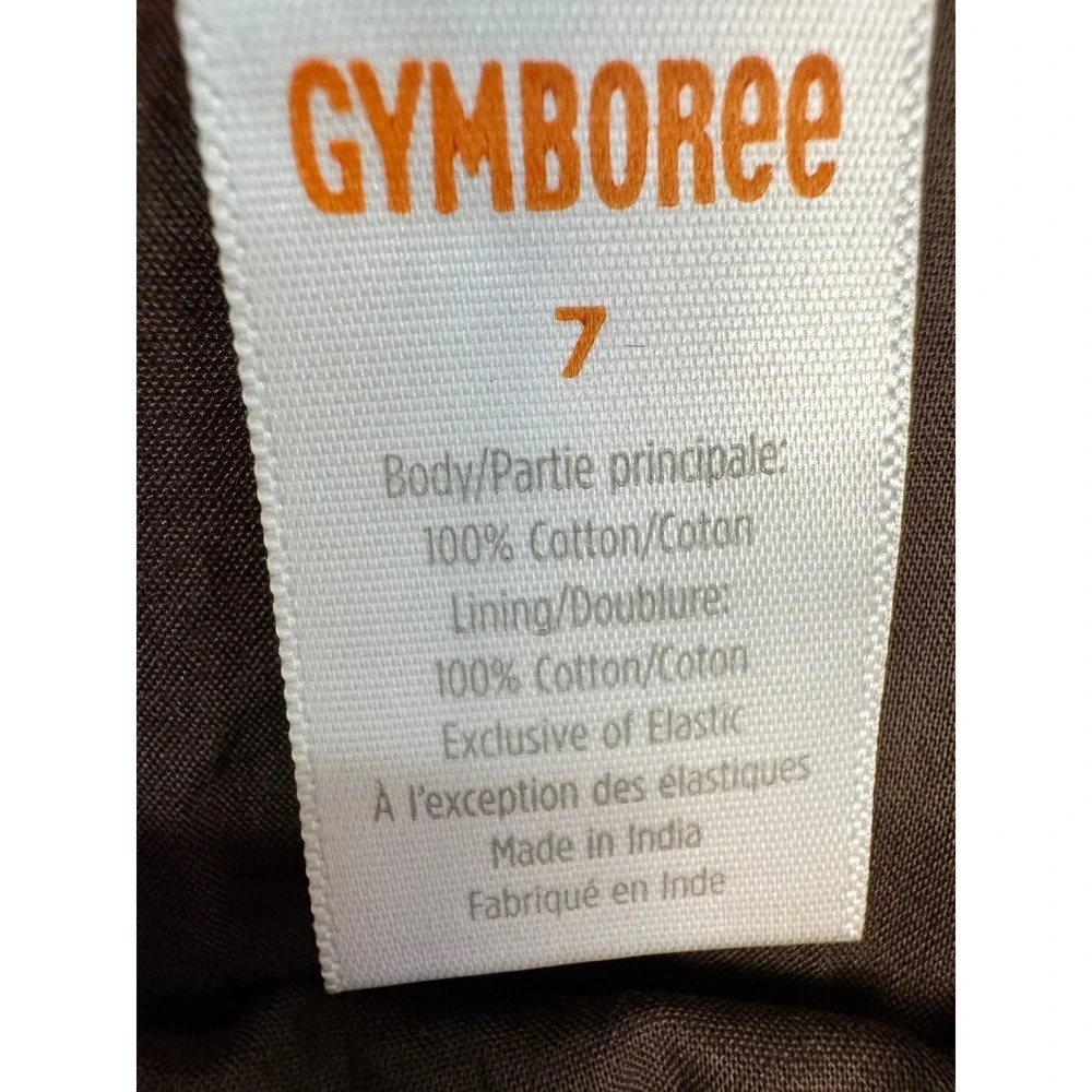 Gymboree Girls Brown Sunflower Floral Cotton Tier Dress Size‎ 7 NWT